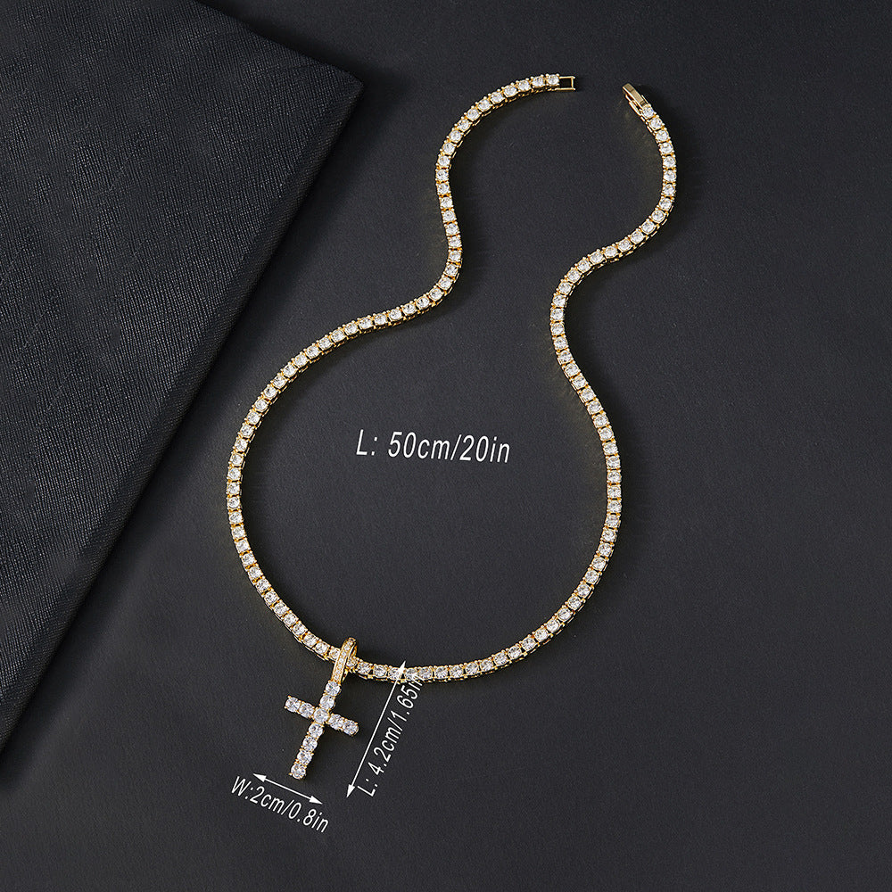 Diamond Cross Pendant Necklace