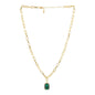 Retro Emerald Rhinestone Necklace
