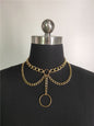 Spicy Ring Pendant Tassel Double-Layer Necklace