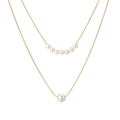 Double Pearl Necklace