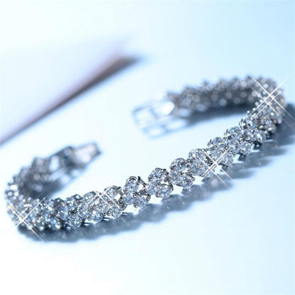 Exotic Zircon Flower Bracelet