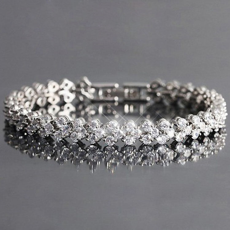 Exotic Zircon Flower Bracelet