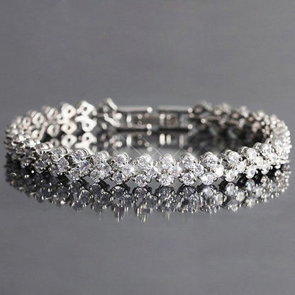 Exotic Zircon Flower Bracelet