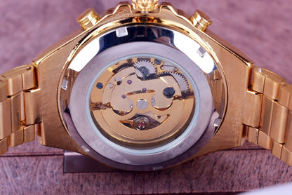 Steel Hollow Automatic Mechanical Watch