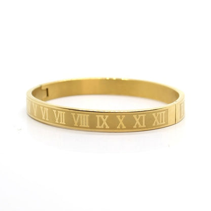 Unisex Roman Numeral Stainless Steel Chain Bracelets