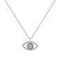 Silver Blue Eye Necklace