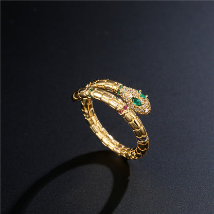 Gold Snake Ring for Women – Adjustable
