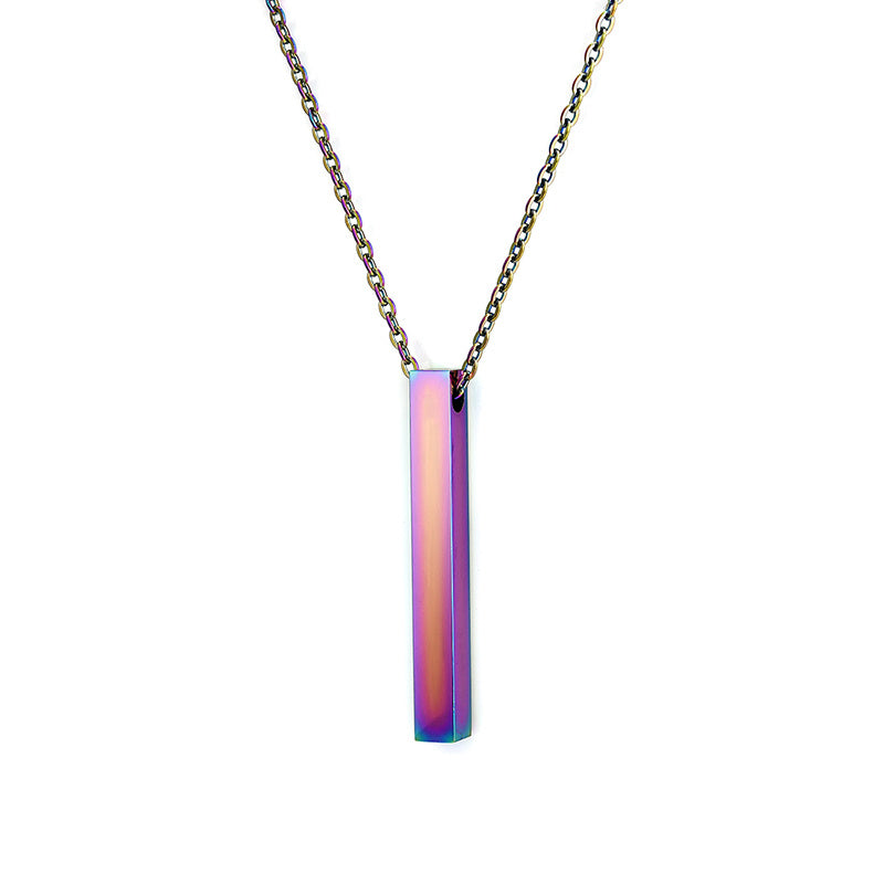 Unisex Minimalist Square Pendant Necklace