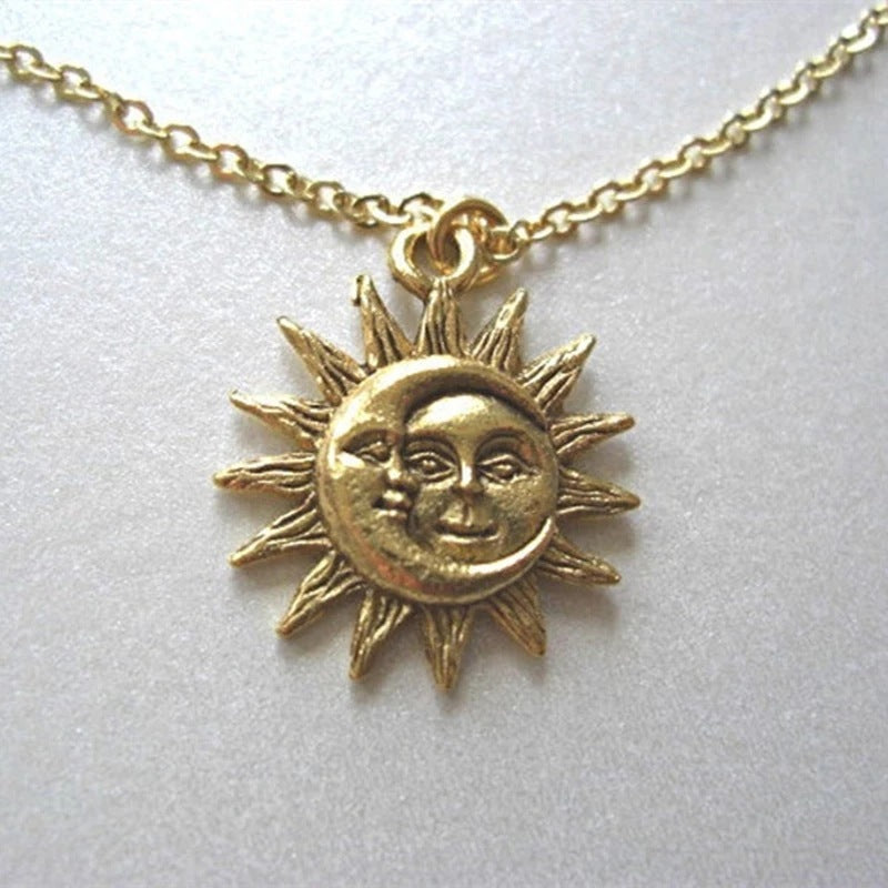 Sun and Moon Pendant Necklace