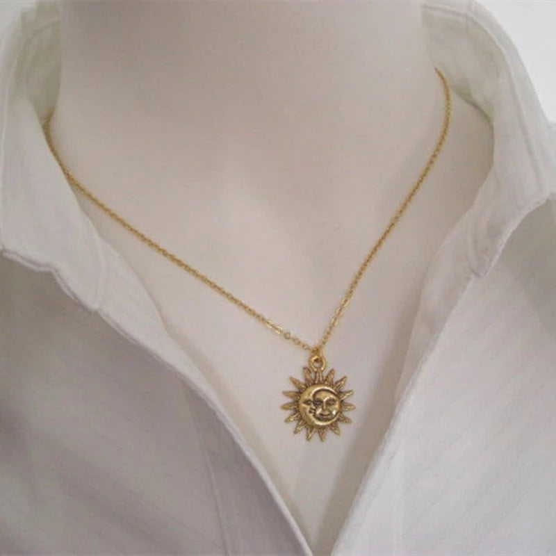 Sun and Moon Pendant Necklace