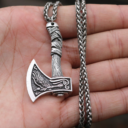 Men’s Viking Double Axe, snake bone & scorpion Chain