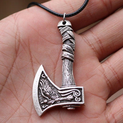 Men’s Viking Double Axe, snake bone & scorpion Chain