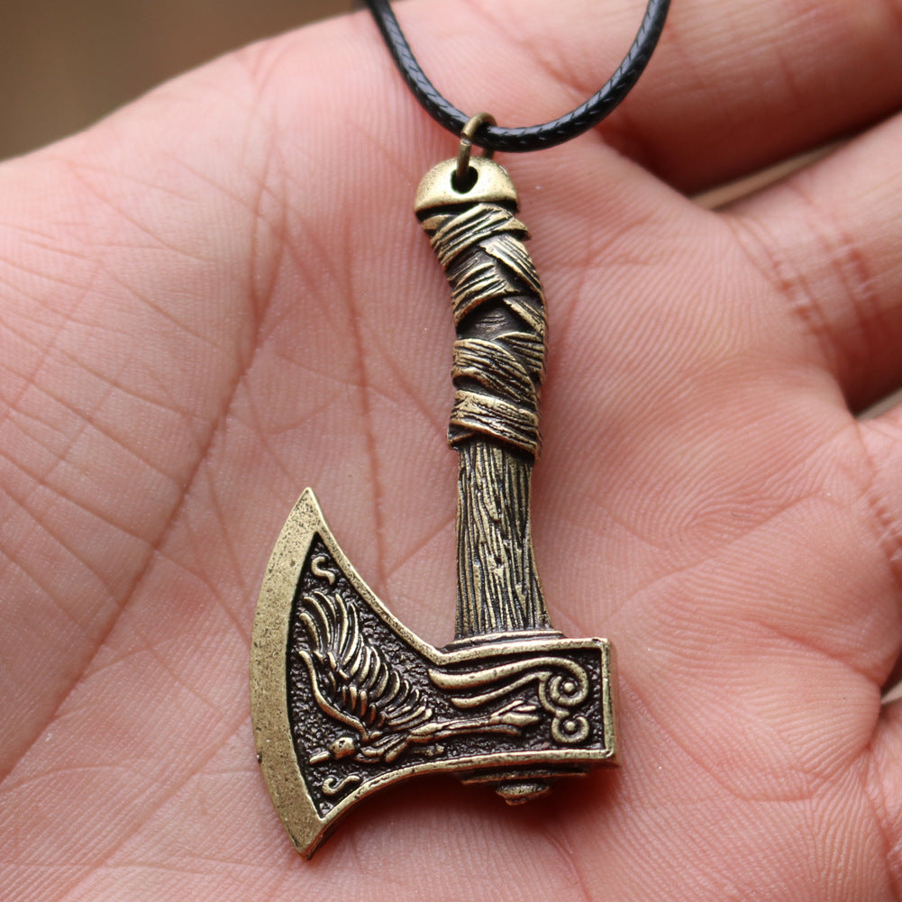 Men’s Viking Double Axe, snake bone & scorpion Chain