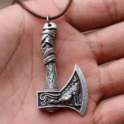 Men’s Viking Double Axe, snake bone & scorpion Chain