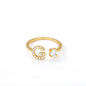 Tiny Initial Letter Ring A–Z, Adjustable