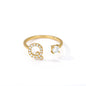 Tiny Initial Letter Ring A–Z, Adjustable