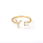 Tiny Initial Letter Ring A–Z, Adjustable