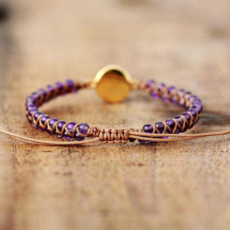 Stone Wrap Bracelet with Amethyst & Opal