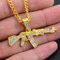 Cool Gothic Gun Shape Pendant Necklace