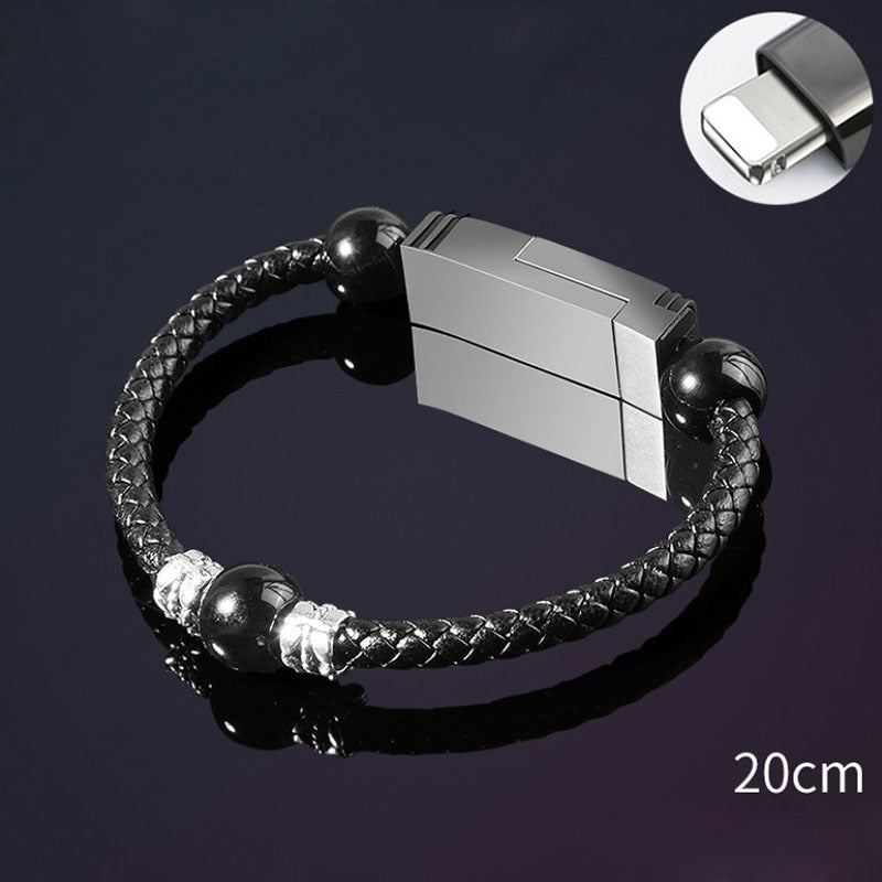 Leather Bracelet Charging Cable