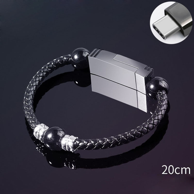 Leather Bracelet Charging Cable
