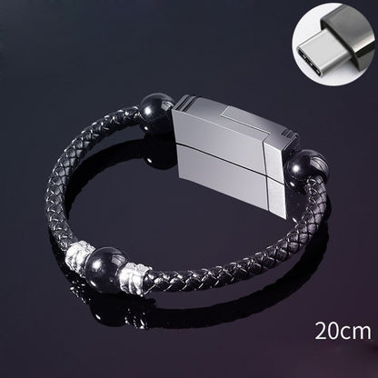 Leather Bracelet Charging Cable