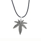 Leather Chain Clavicle Leaf Necklace