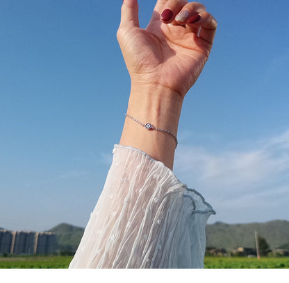 Circle Eye Blue Zicron Bracelet