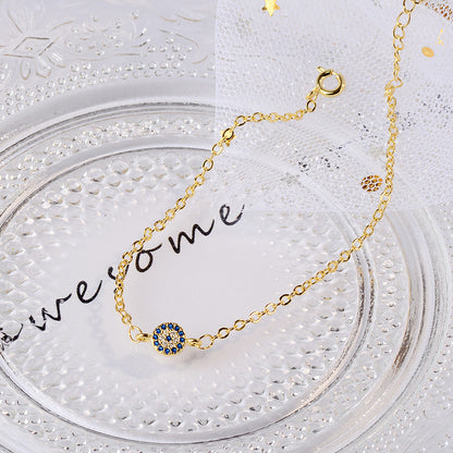 Circle Eye Blue Zicron Bracelet