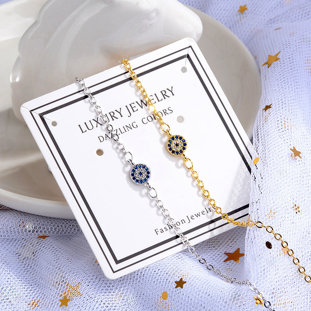 Circle Eye Blue Zicron Bracelet