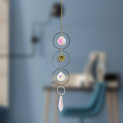 Crystal Wind Chime Star Pendant Sun Suncatcher