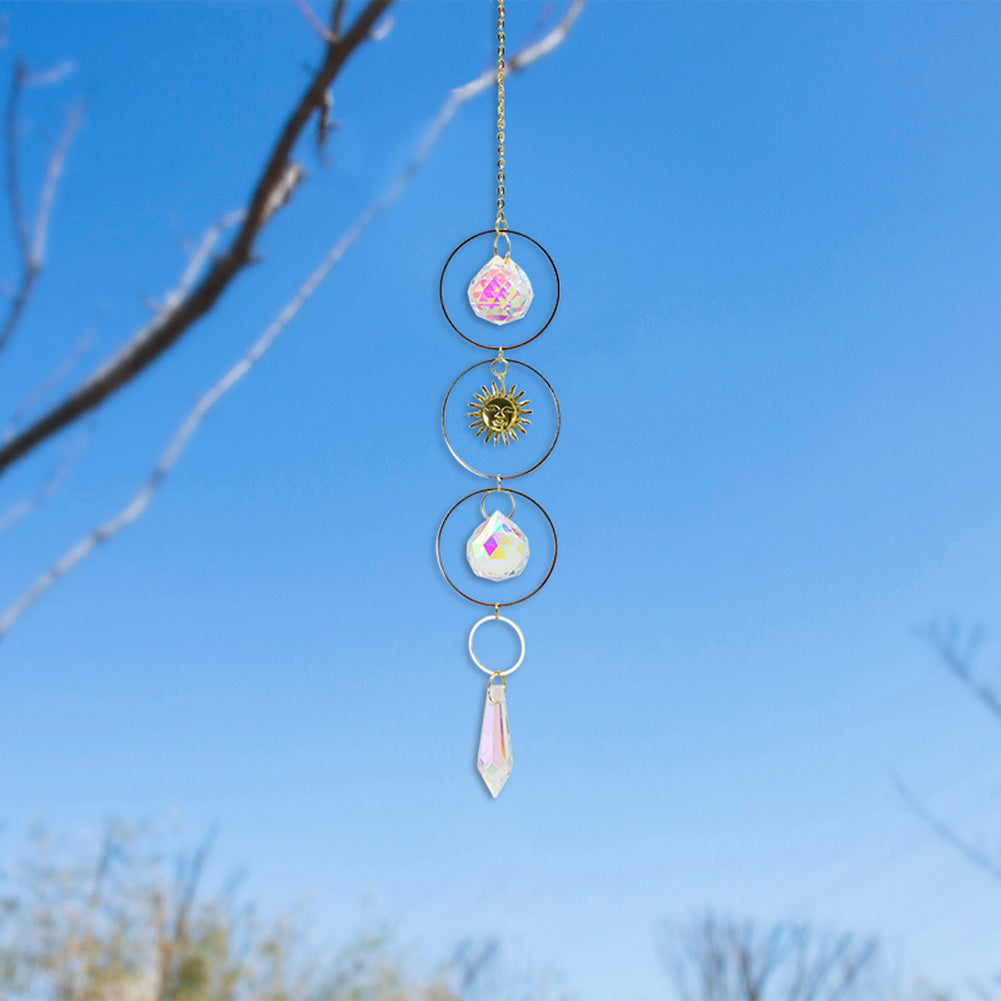 Crystal Wind Chime Star Pendant Sun Suncatcher