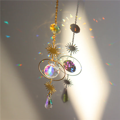 Crystal Wind Chime Star Pendant Sun Suncatcher