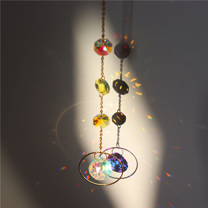 Crystal Wind Chime Star Pendant Sun Suncatcher