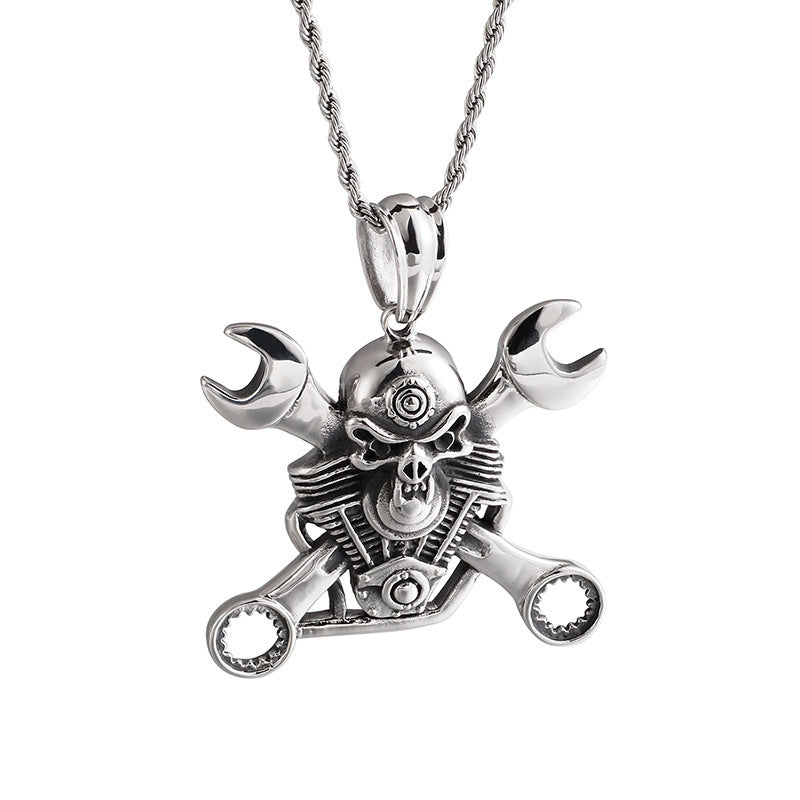 Titanium Steel Pirate Skull Pendant