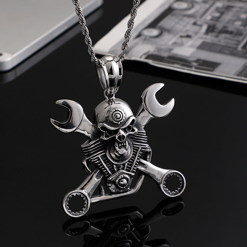 Titanium Steel Pirate Skull Pendant