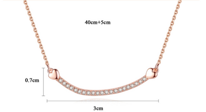 S925 Sterling Silver Necklace with 3A Zircon