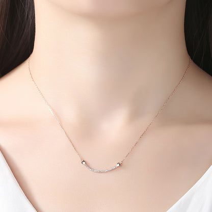 S925 Sterling Silver Necklace with 3A Zircon