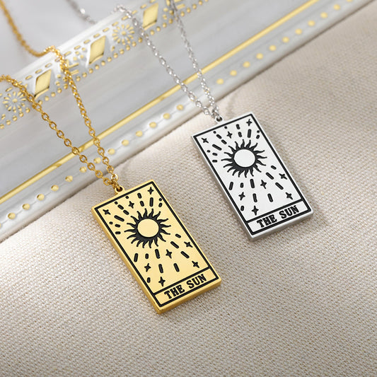 Square Tarot Card Necklace for Women