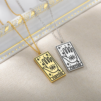 Square Tarot Card Necklace for Women