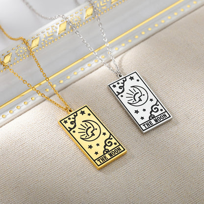 Square Tarot Card Necklace for Women
