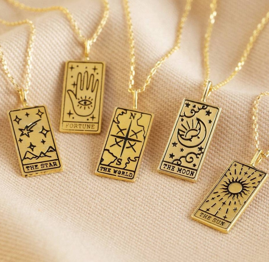 Square Tarot Card Necklace for Women