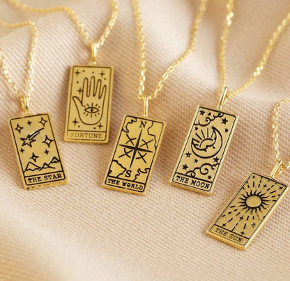 Square Tarot Card Necklace for Women