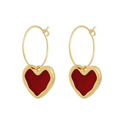 Versatile Heart-Shaped Alloy Earrings