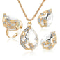 Bridal Necklace Earrings Set with Rhinestone