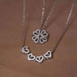 Four-Leaf Clover Heart Pendant Necklace