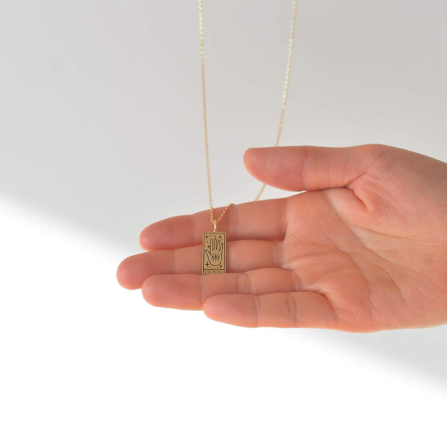 Square Tarot Card Necklace for Women