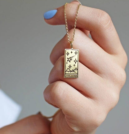 Square Tarot Card Necklace for Women