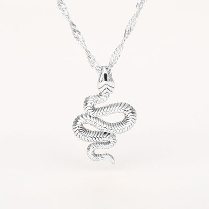 Snake Necklace, Gold, Silver, and Rose Gold