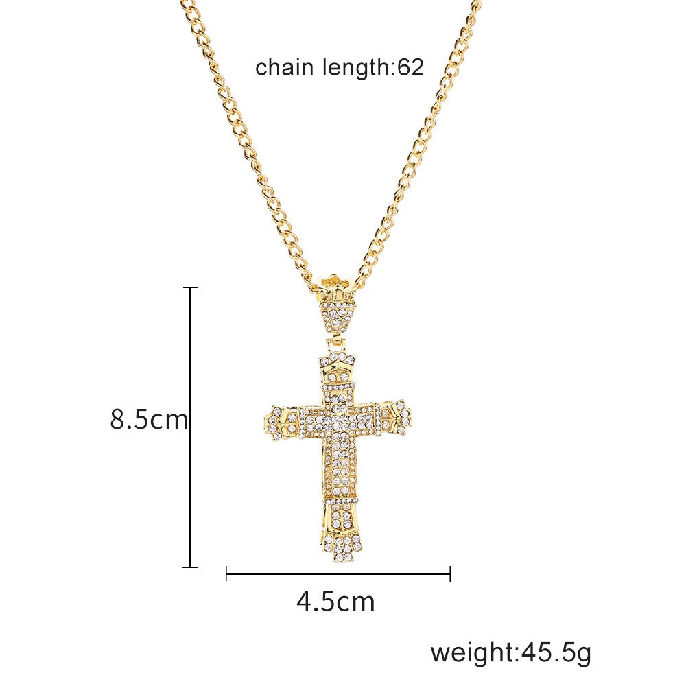 Iced Out  Cross Necklace